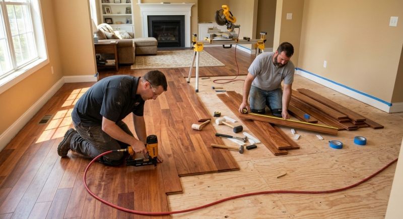 Cherry Floor Installation in Baltimore, MD